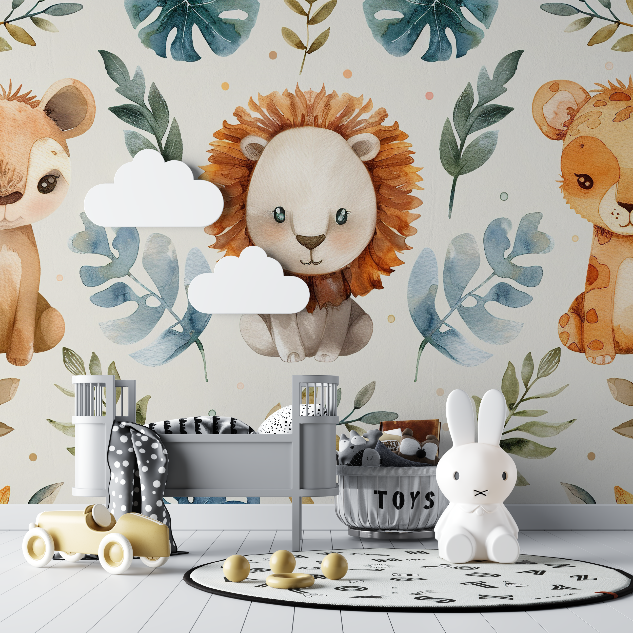 Scandinavian Lion Wallpaper | Murals Wallpaper