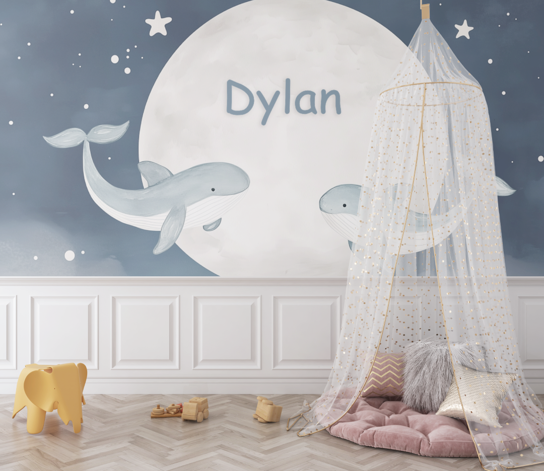 Whale Name Wallpaper | Murals Wallpaper