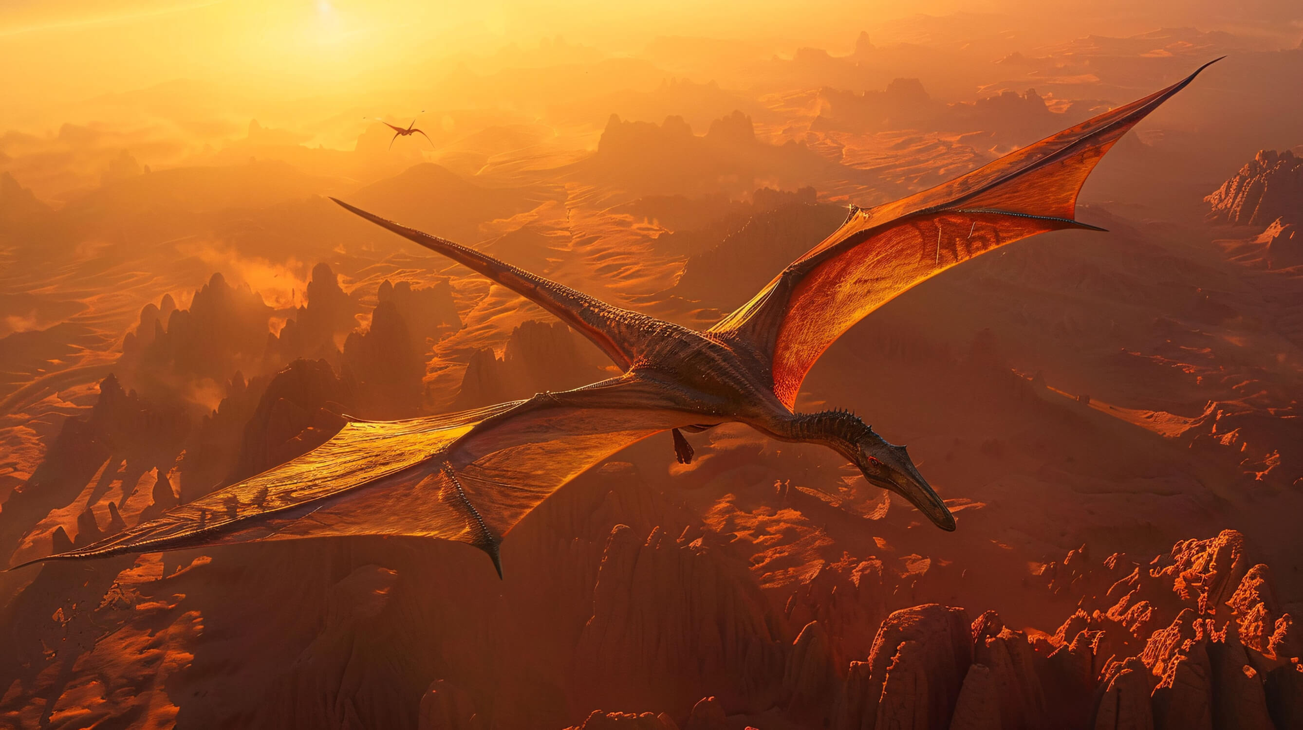 Dinosaur Sunset Sky Wallpaper | Murals Wallpaper