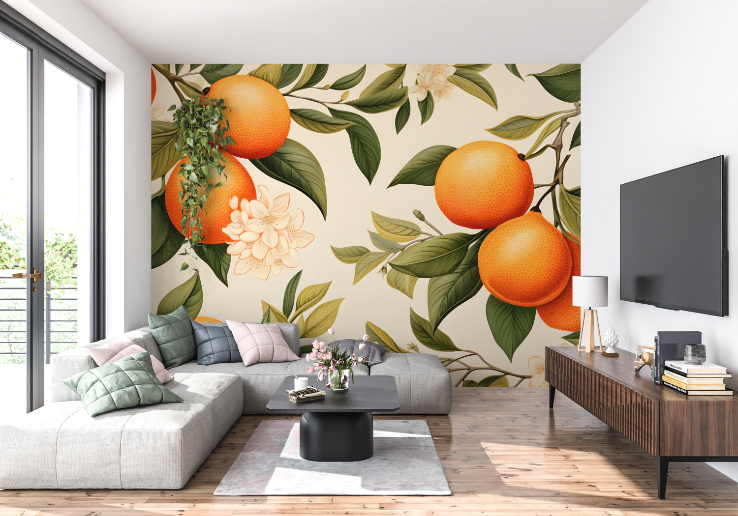 Orange Branch Wallpaper | Murals Wallpaper