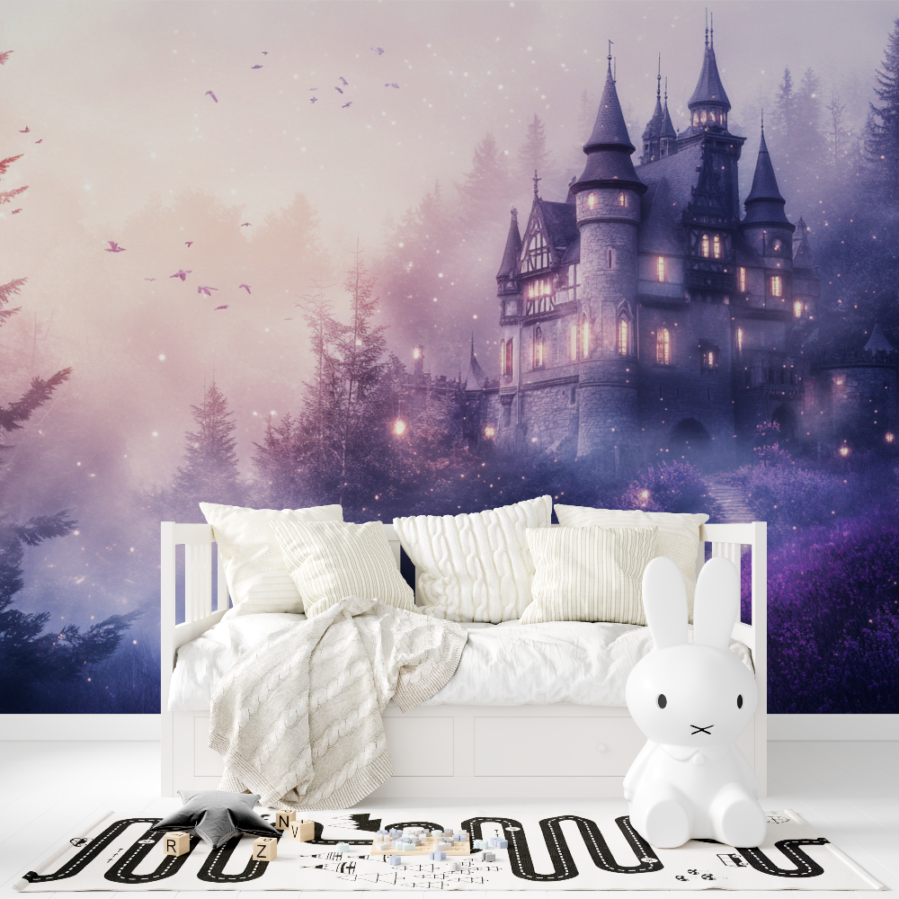 Princess Castle Purple Wallpaper | Murals Wallpaper