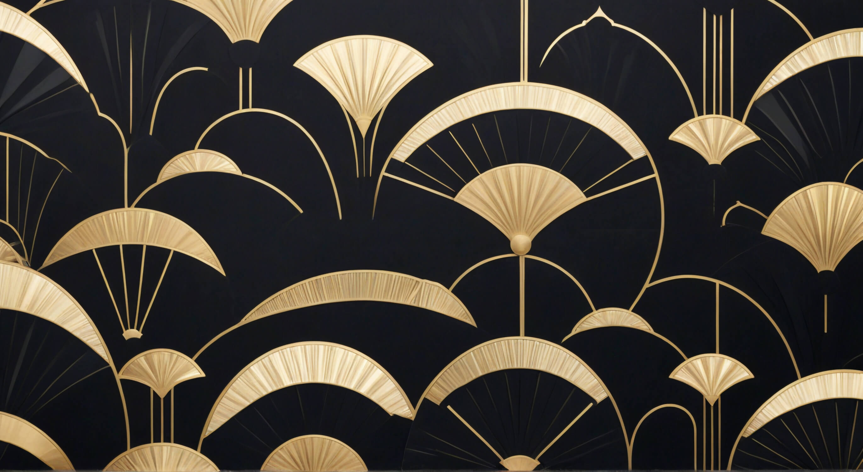 Gold Sky Art Deco Wallpaper | Murals Wallpaper