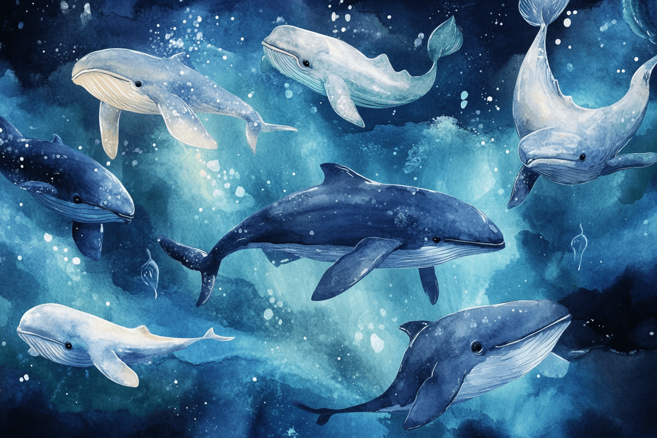 Joyful Whale School Wallpaper | Murals Wallpaper