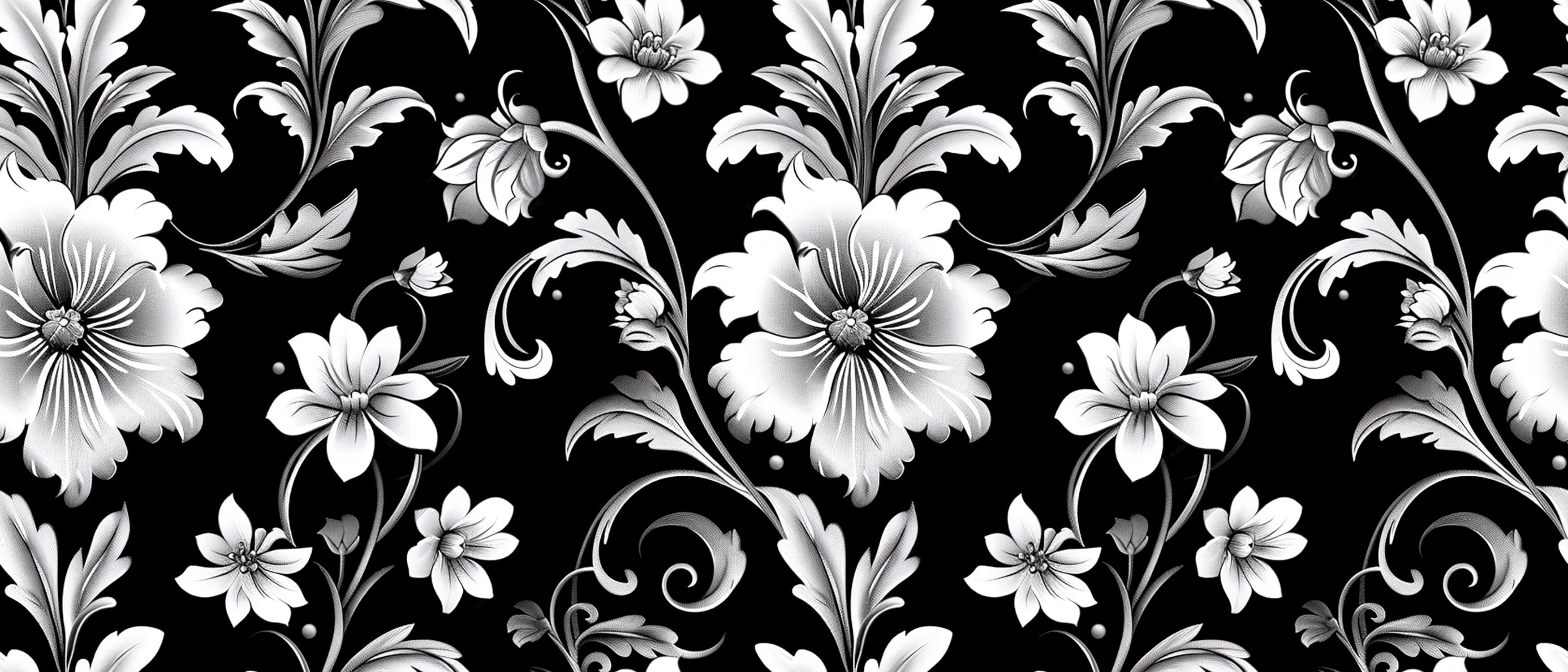 Black Flower Wallpaper | Murals Wallpaper