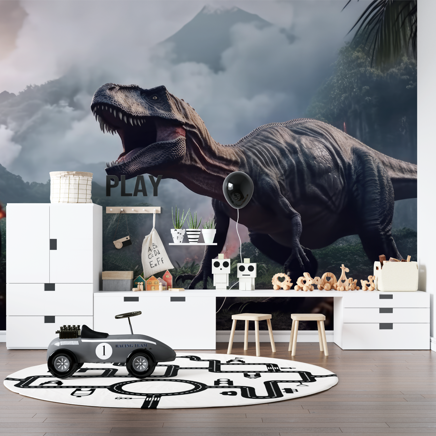 Angry Dinosaur Wallpaper | Murals Wallpaper