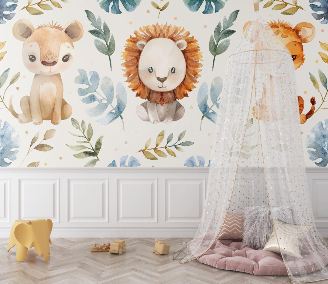 Scandinavian Lion Wallpaper | Murals Wallpaper