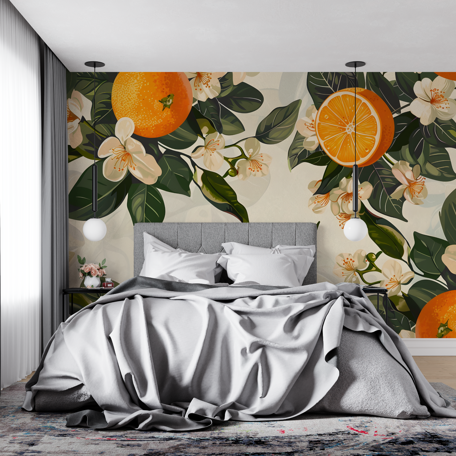 Vintage Orange Tree Wallpaper | Murals Wallpaper