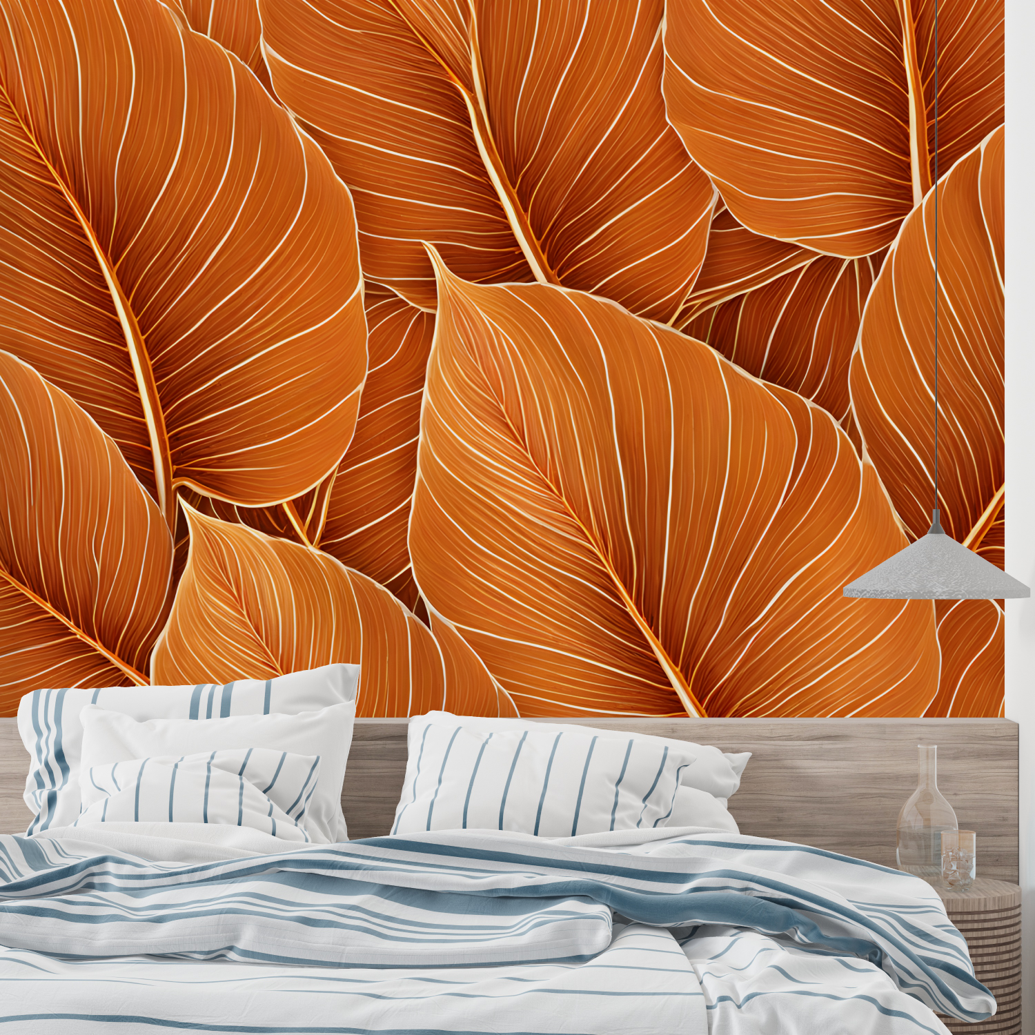 Orange-Bananen-Tapete | Wandbildtapete