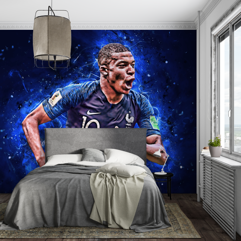 Boys' Room Wallpaper 10-Year-Old Soccer Mbappé | Murals Wallpaper