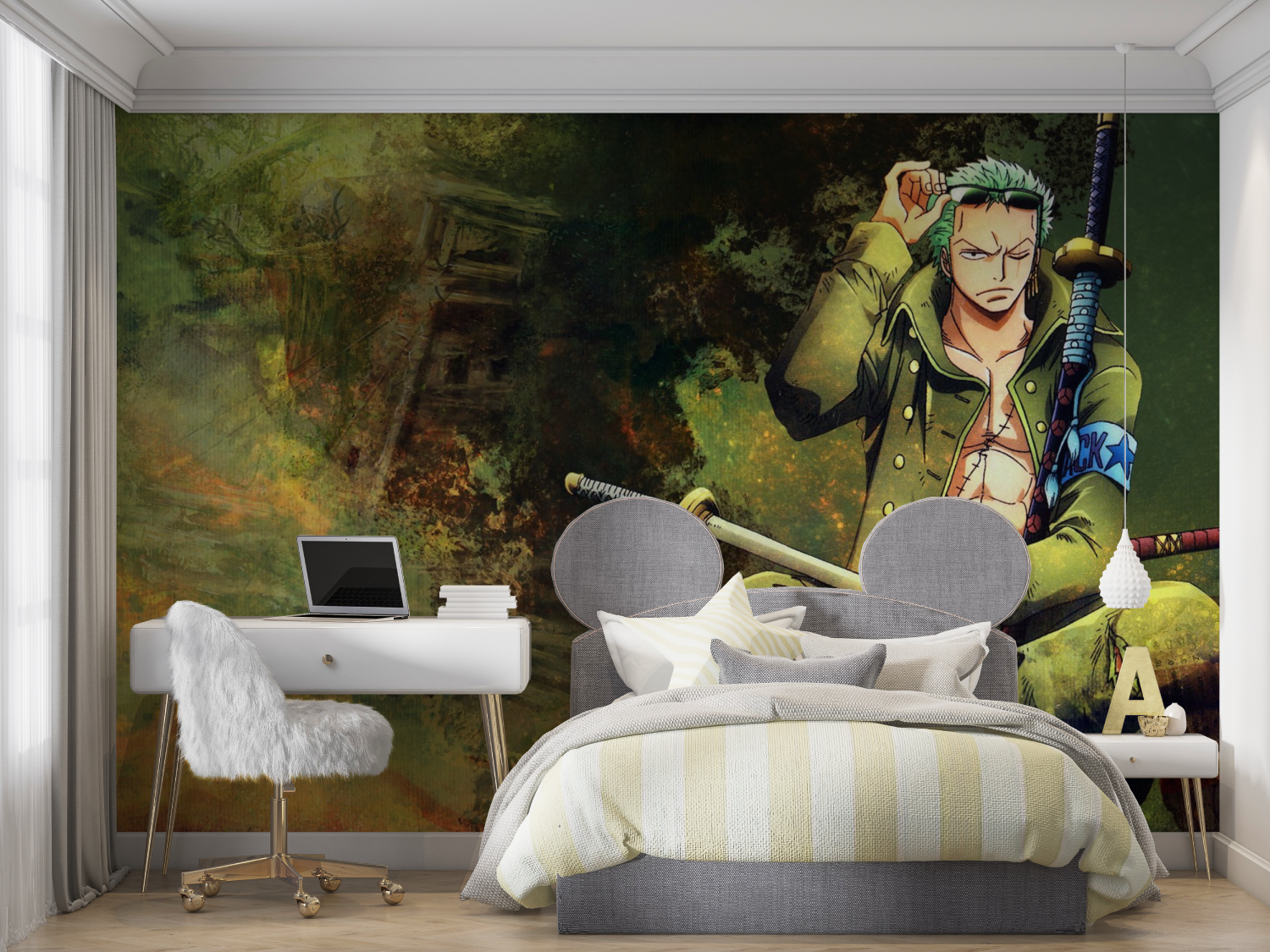 One Piece Zoro Green Wallpaper | Murals Wallpaper