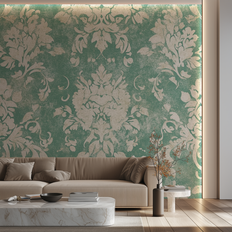 Aqua Vintage Wallpaper | Murals Wallpaper