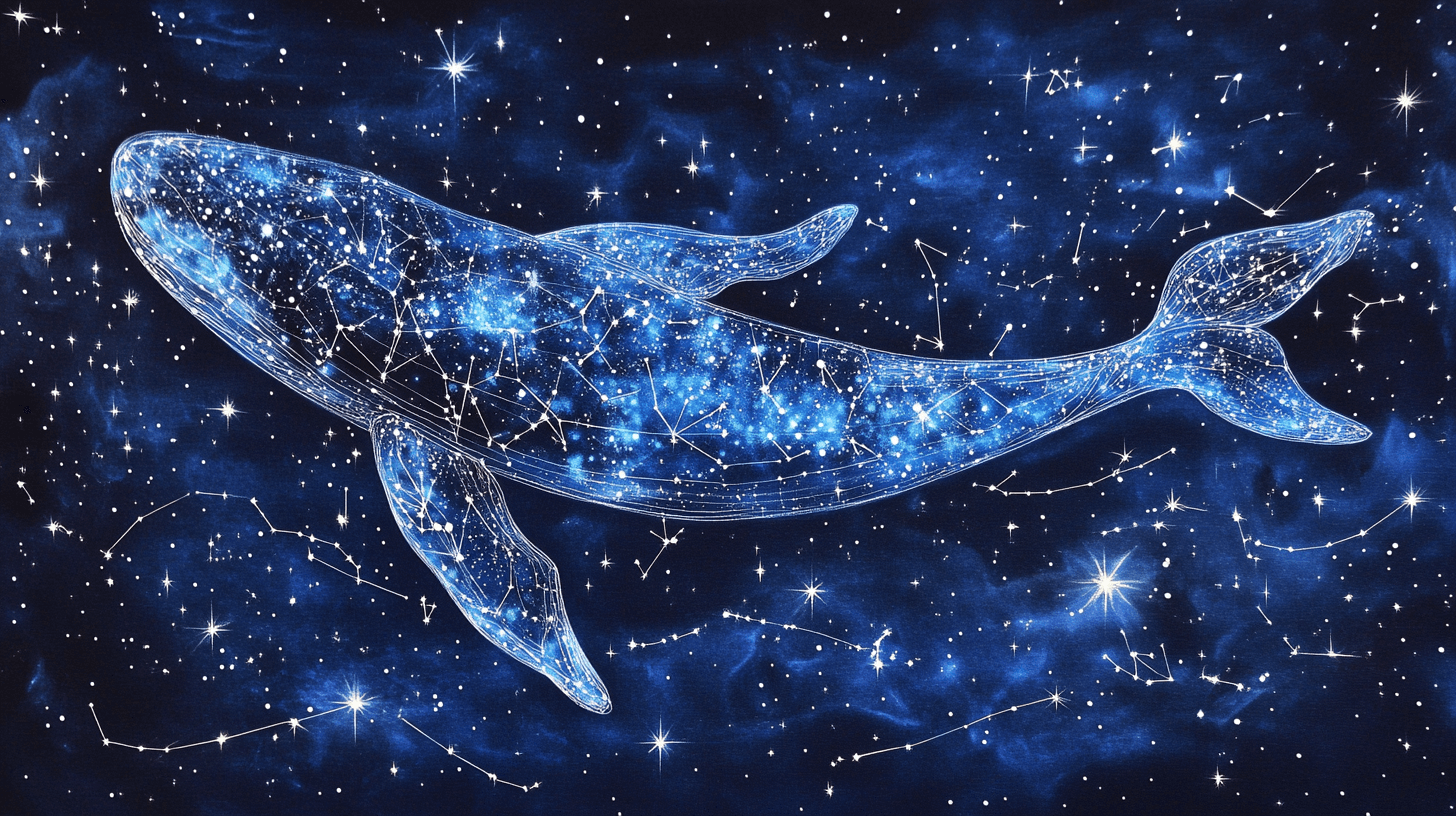 Whale and Constellation Wallpaper | Murals Wallpaper