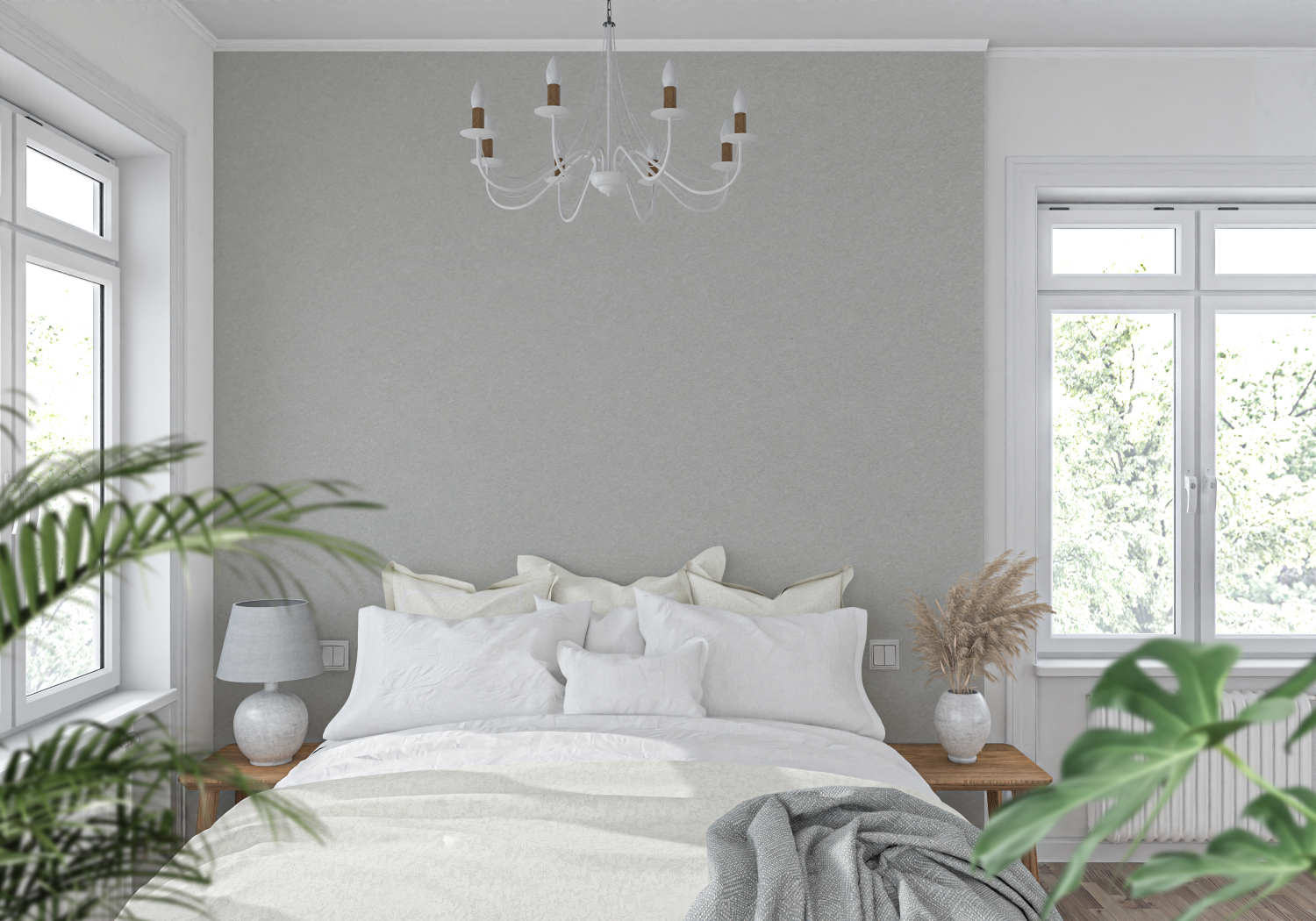 Light Gray Wallpaper for Living Room | Murals Wallpaper