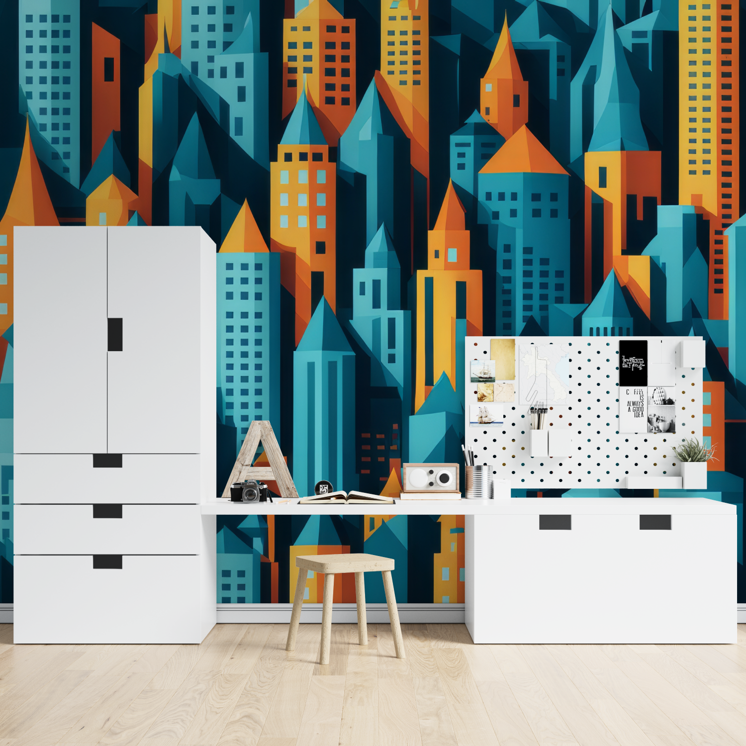 Urban Skyline Teen Wallpaper | Murals Wallpaper