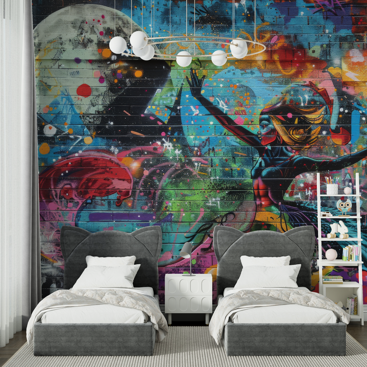 Graffiti Brick Wall Teen Wallpaper | Murals Wallpaper