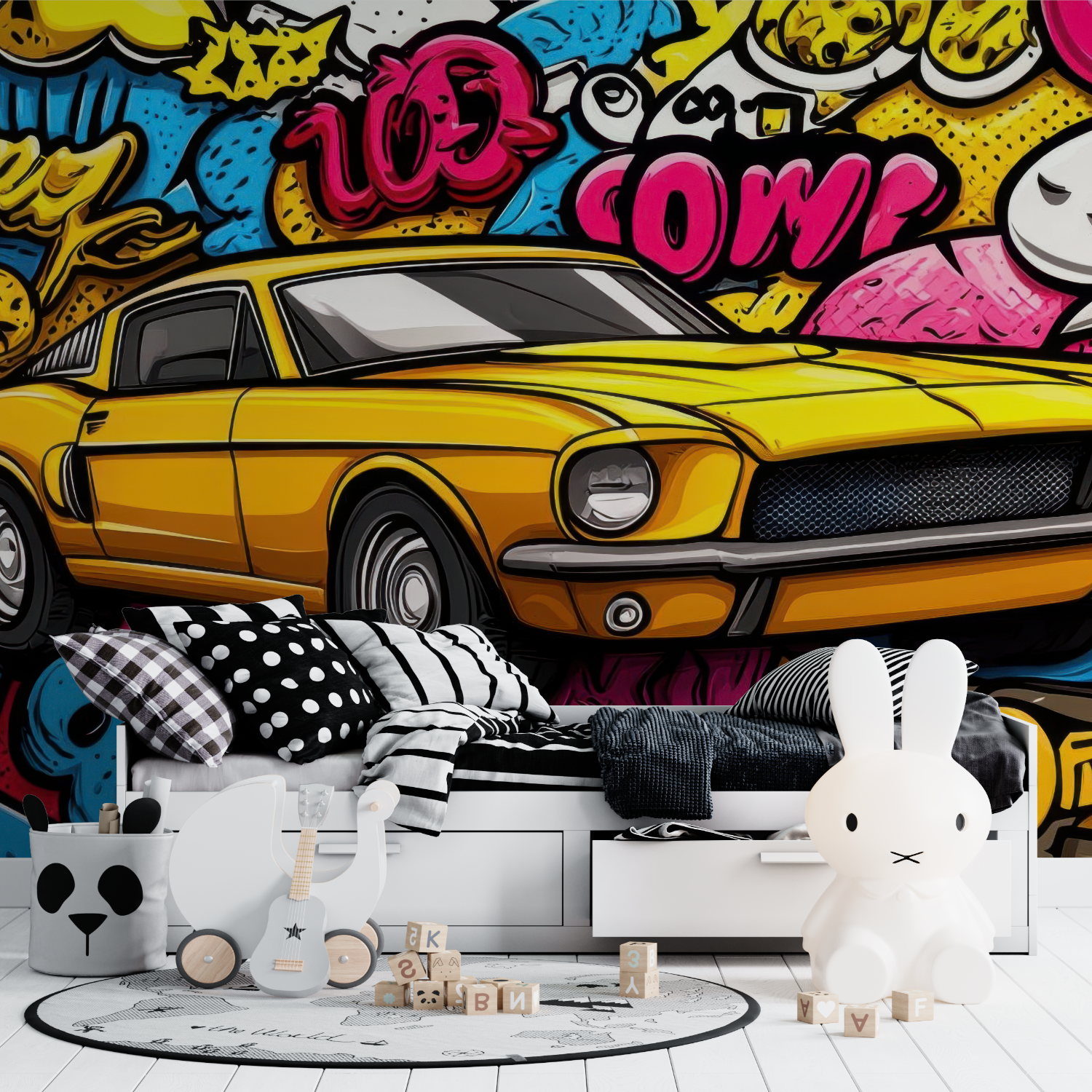 Teen Graffiti Car Wallpaper | Murals Wallpaper