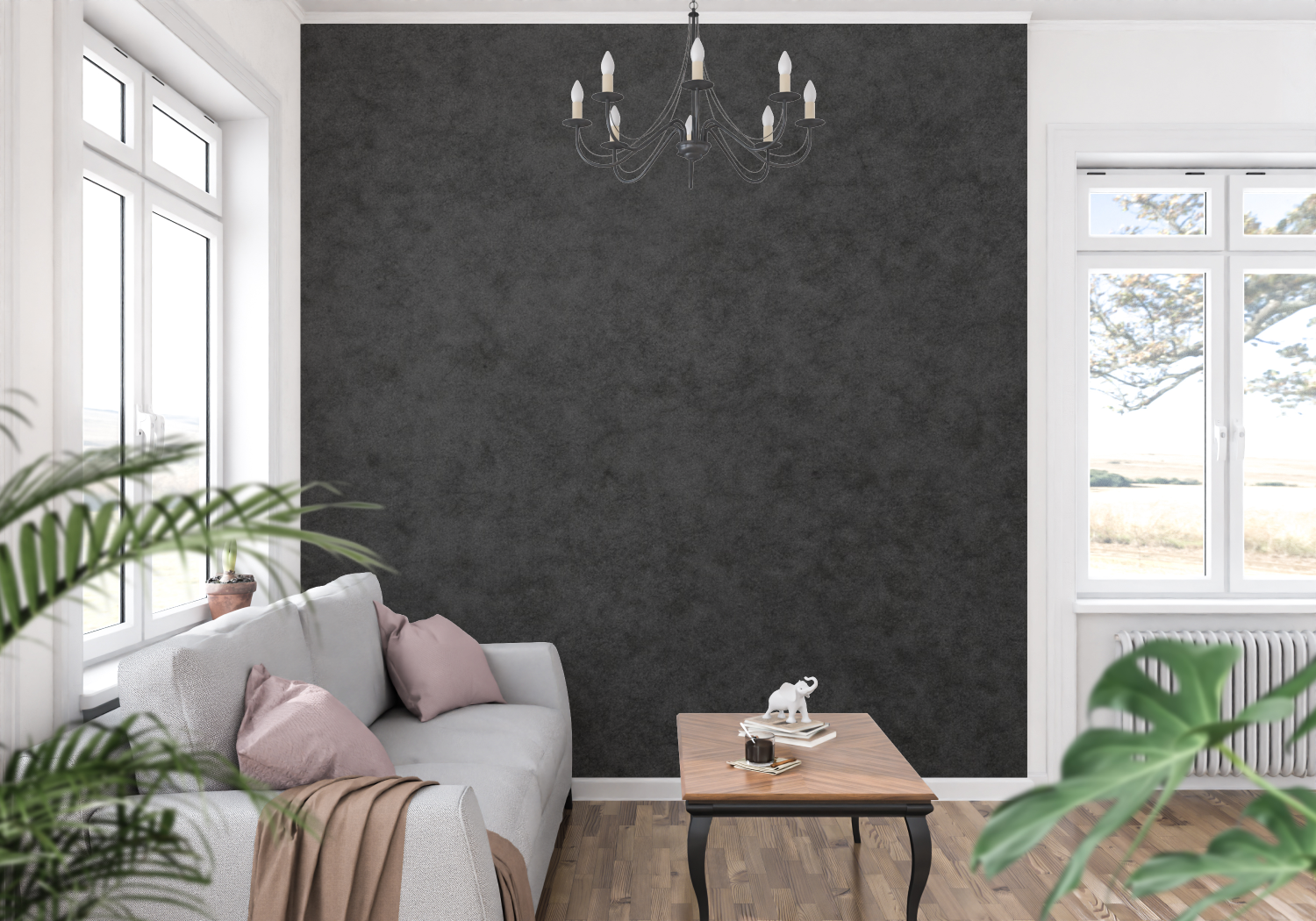 Dark Gray Wallpaper | Murals Wallpaper