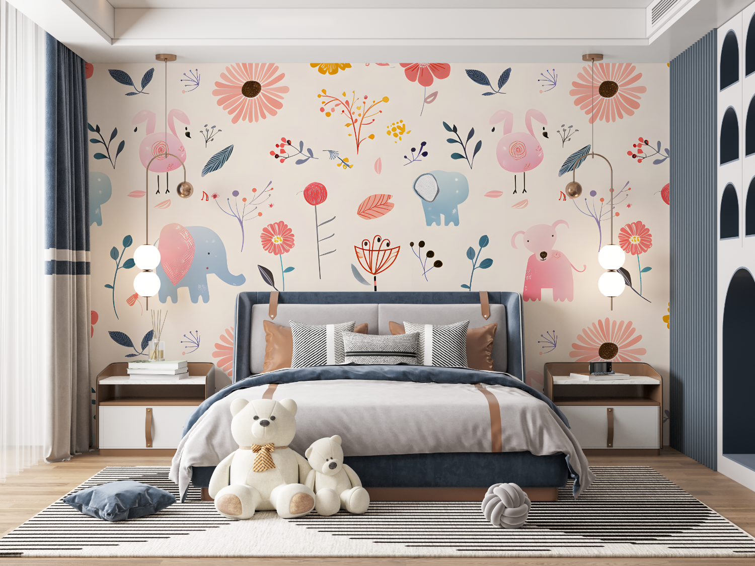 Flowering Kids Wallpaper | Murals Wallpaper