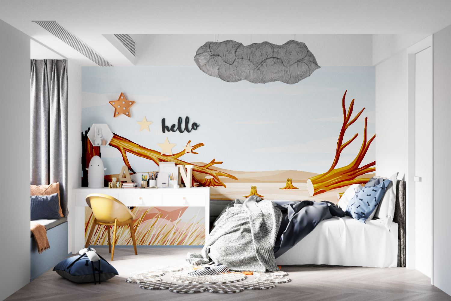 Kinderzimmer-Tapete mit Waldmotiven | Murals Wallpaper