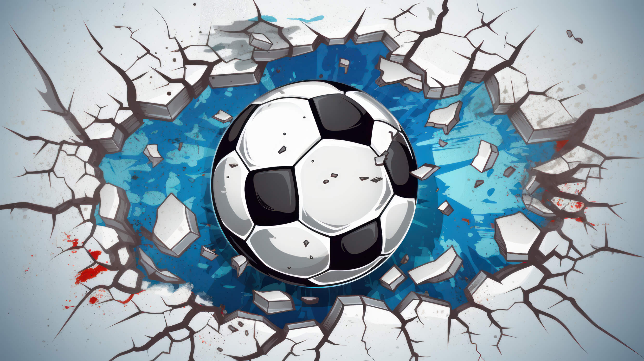 3D Soccer Trompe L'Oeil Wallpaper | Murals Wallpaper