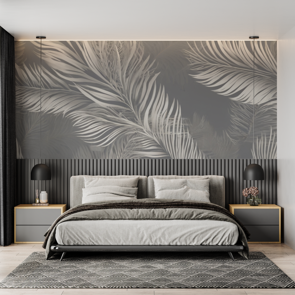 Light Gray Wallpaper for Bedroom | Murals Wallpaper