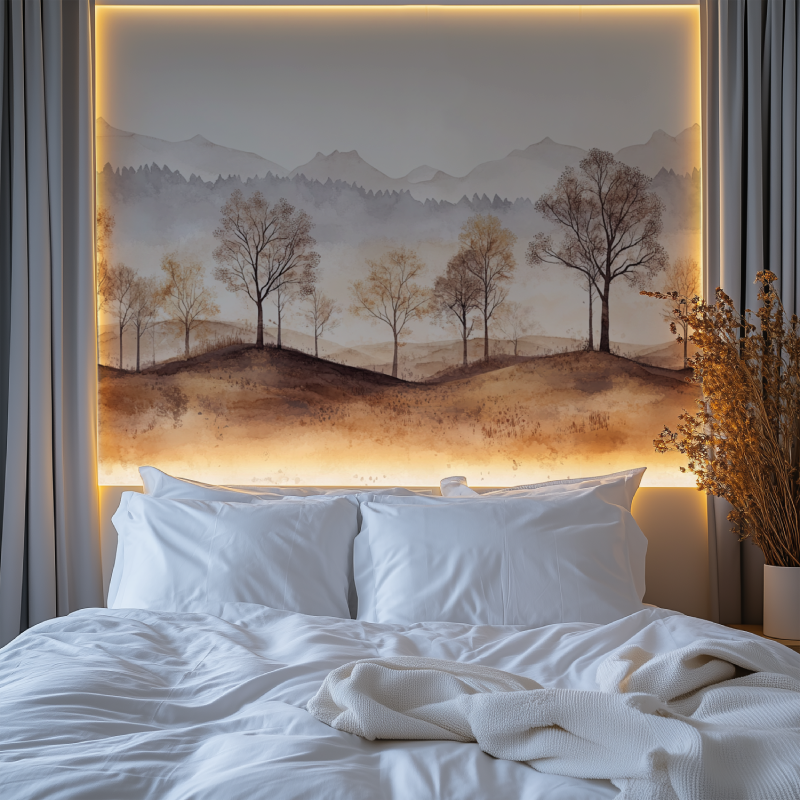 Beige Tree Wallpaper | Murals Wallpaper