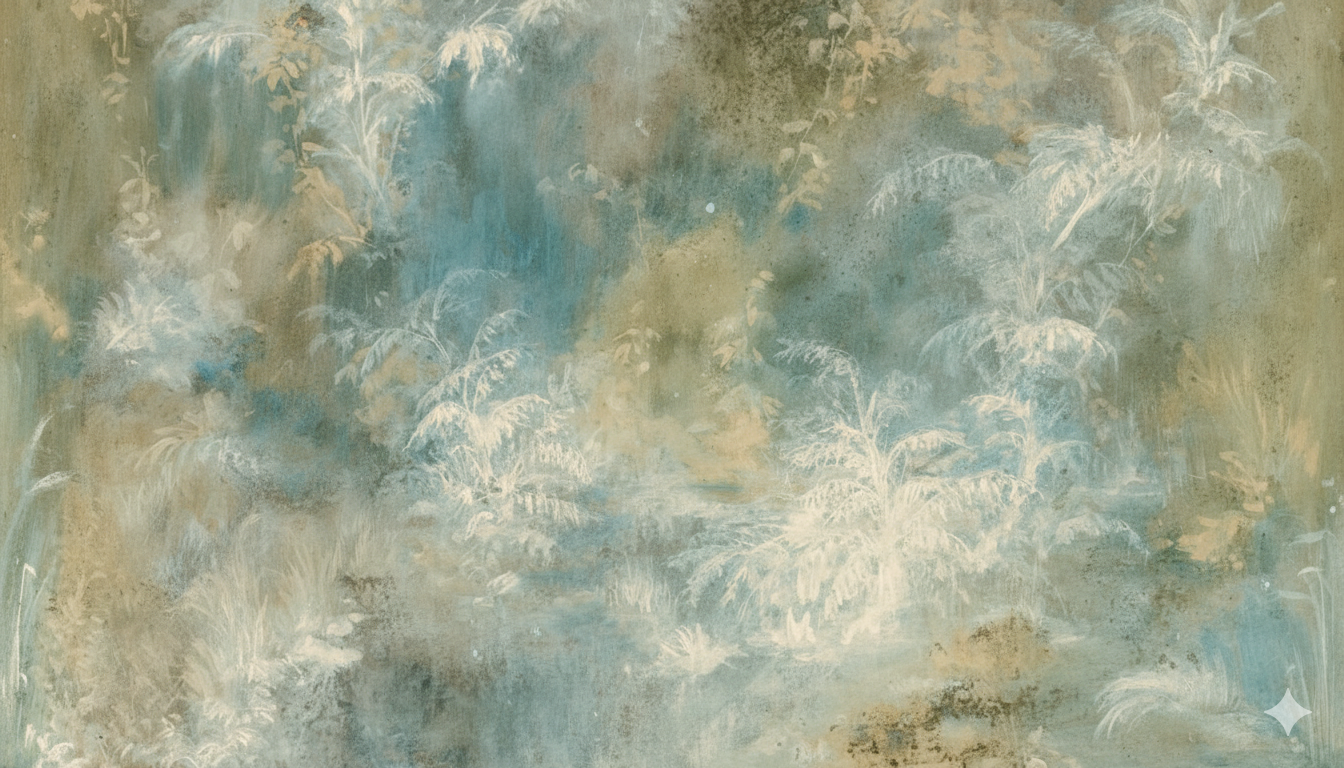 Abstract Green Folliage Mural Wallpaper