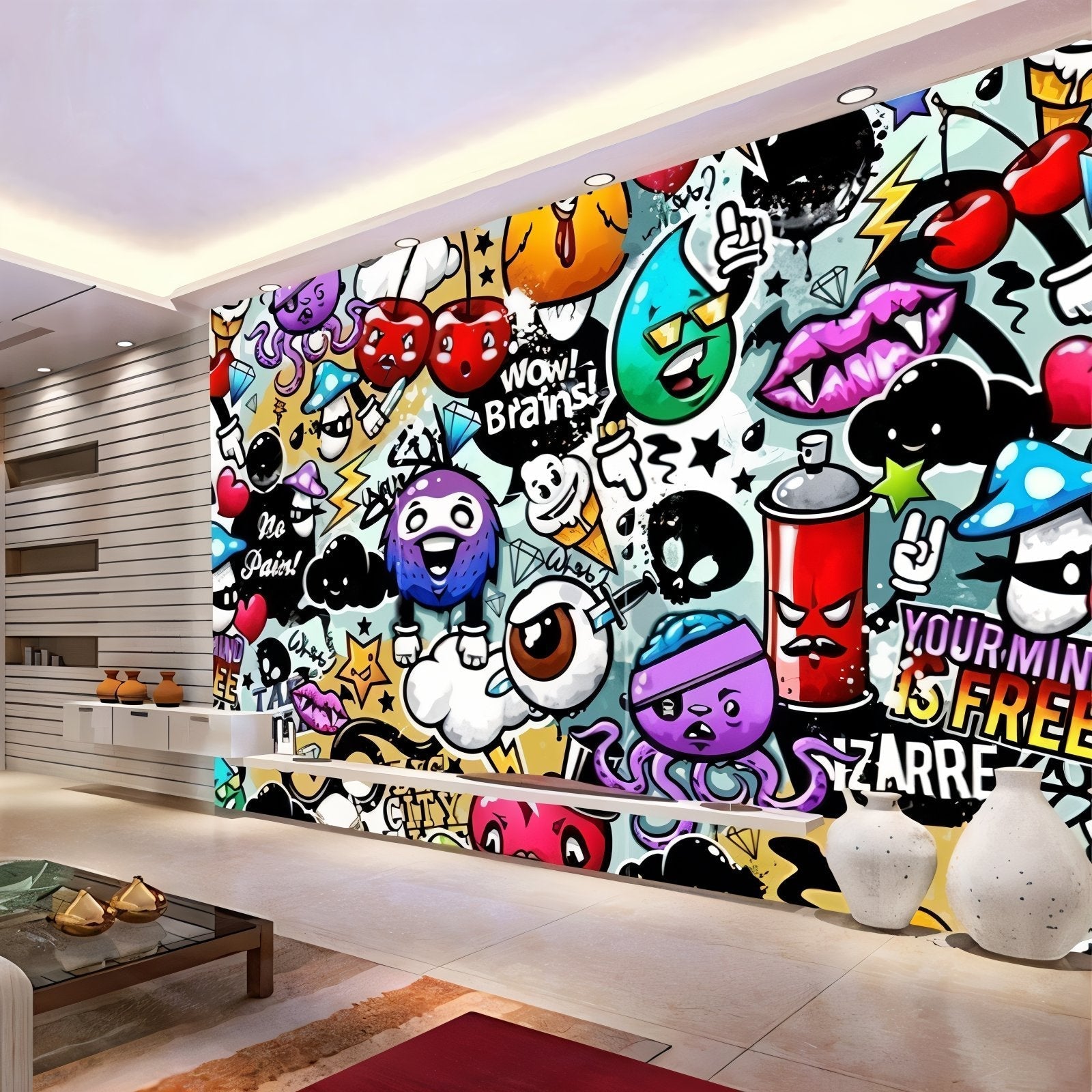 Graffiti Artistic Mural Wallpaper