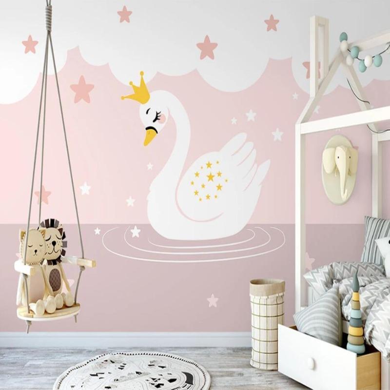Princess Pink Swan Wallpaper | Murals Wallpaper