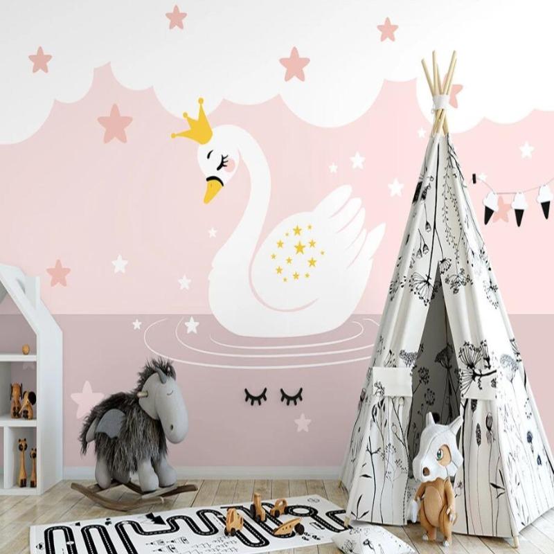 Princess Pink Swan Wallpaper | Murals Wallpaper