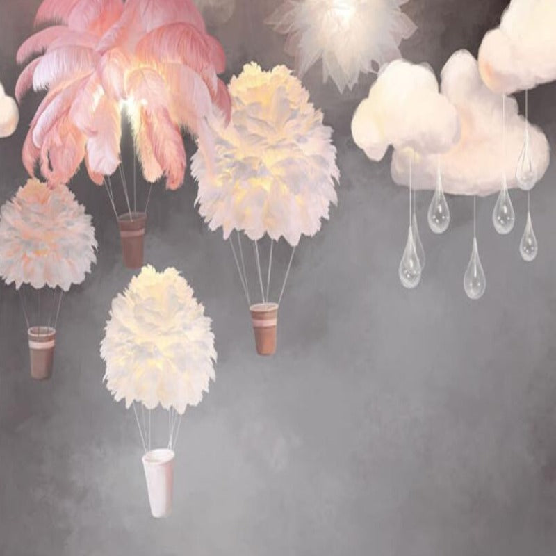 Classic Girl Wallpaper<br/> Messy Feather | Murals Wallpaper