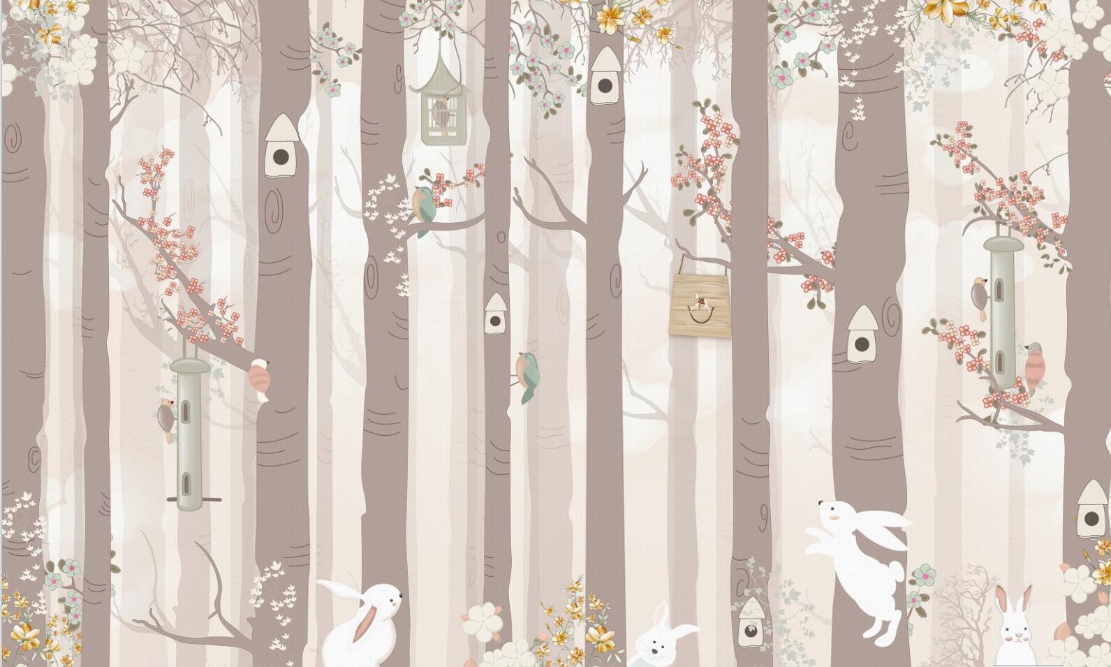 Classic Baby Wallpaper <br/> Rabbit in the Forest | Murals Wallpaper