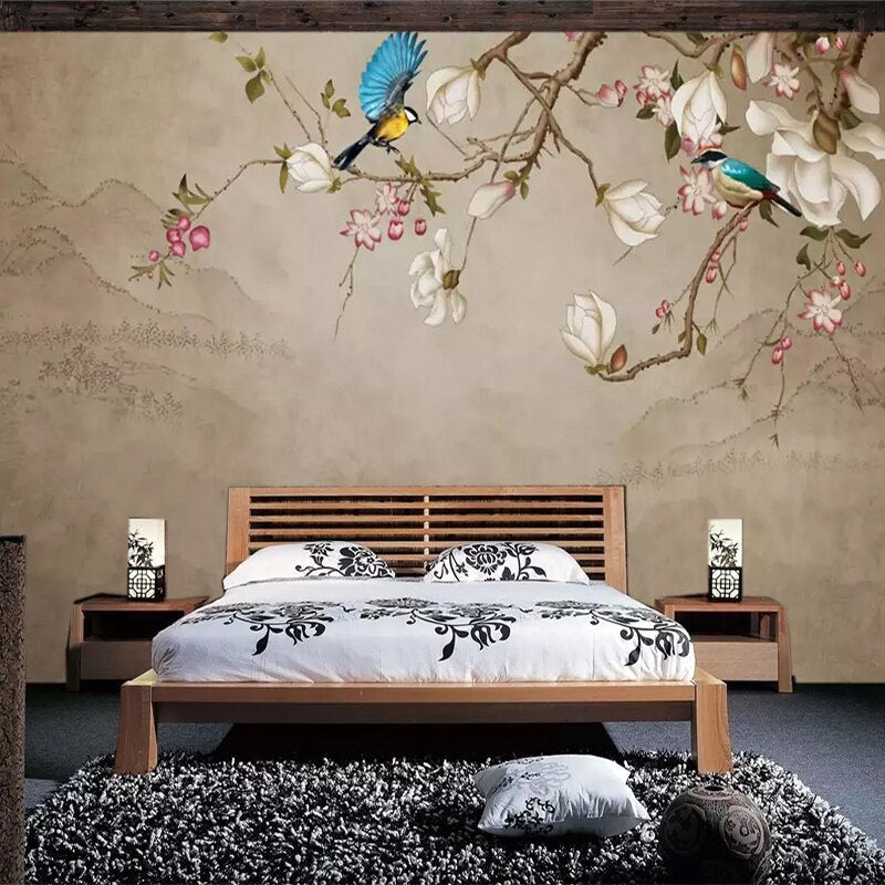 Bird and Flower Wallpaper | Murals Wallpaper