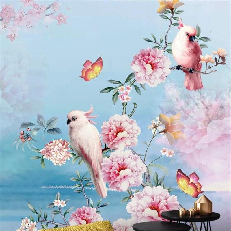Birds and Flowers Wallpaper | Murals Wallpaper