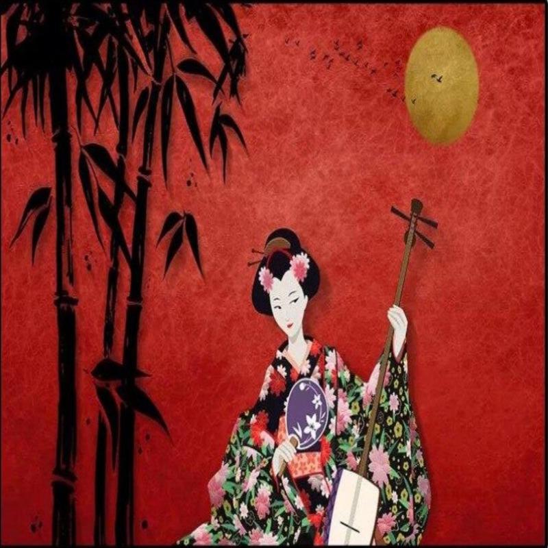Japanese Wallpaper Red Sky and Nippon | Murals Wallpaper