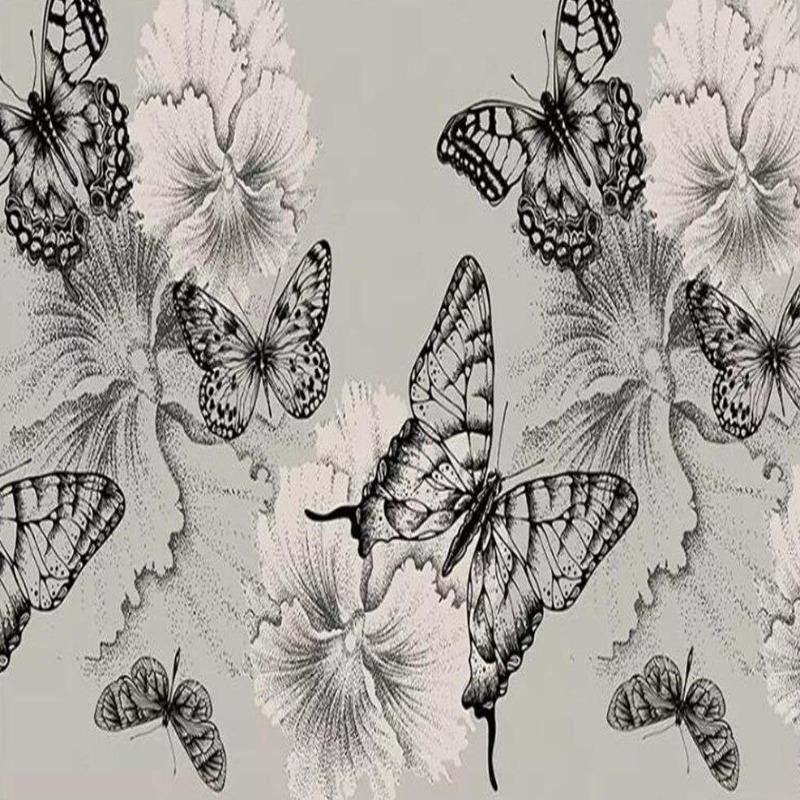 Black and White Butterfly Wallpaper | Murals Wallpaper