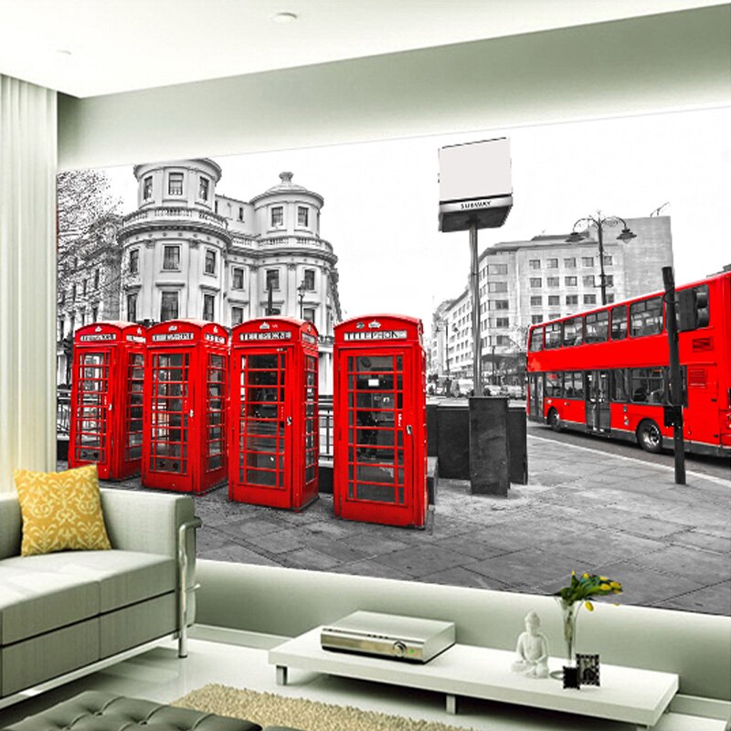 English Phone Booth Wallpaper | Murals Wallpaper