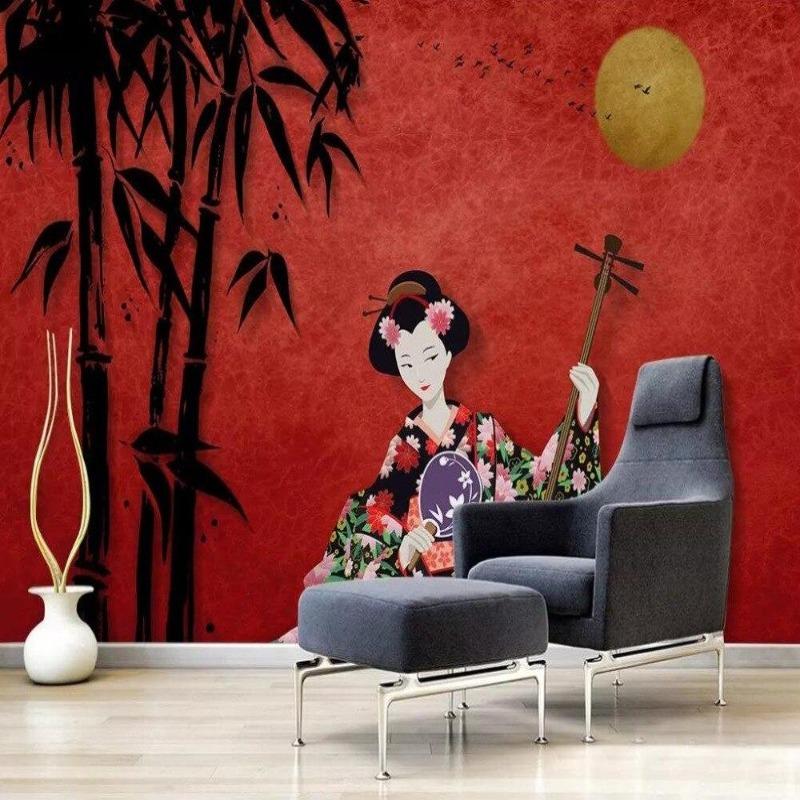 Japanese Wallpaper Red Sky and Nippon | Murals Wallpaper