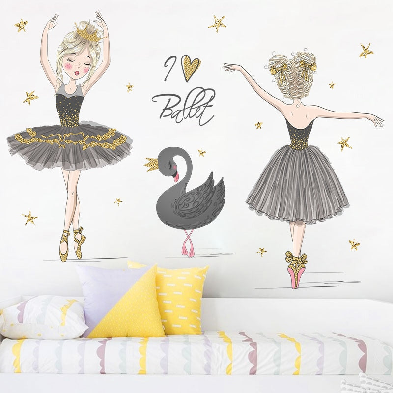 Princess Wallpaper <br/> Black Swan and Ballerina | Murals Wallpaper