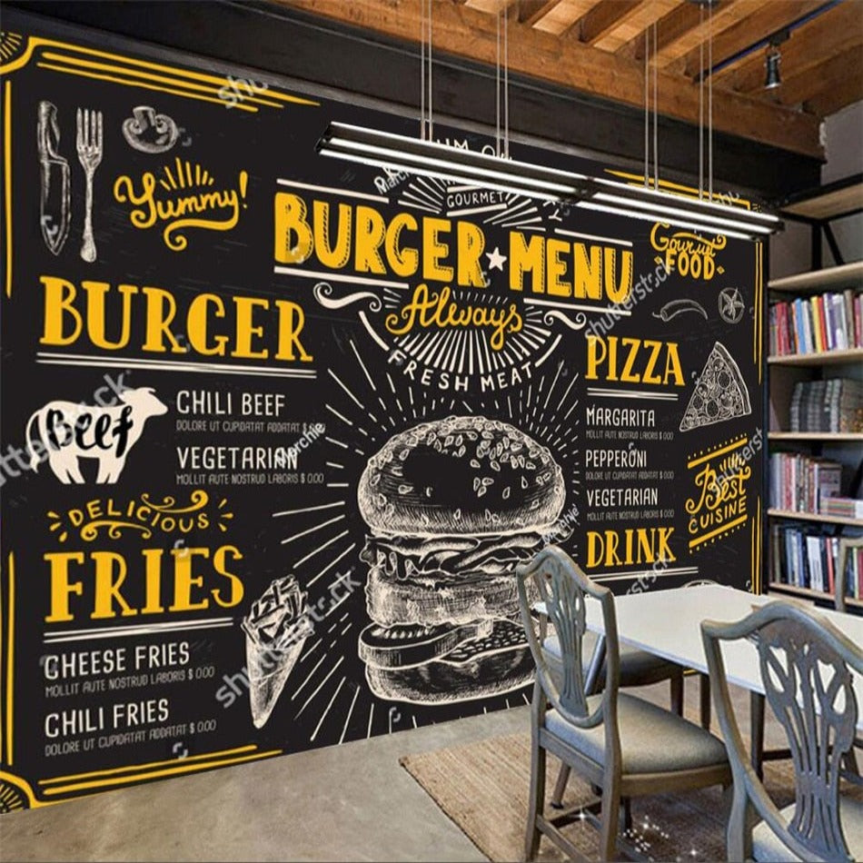 Burger-Tapete | Wandbild-Tapete