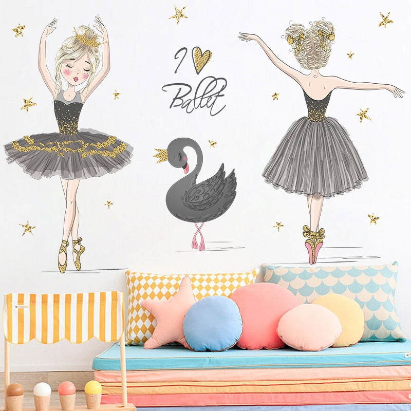 Princess Wallpaper <br/> Black Swan and Ballerina | Murals Wallpaper