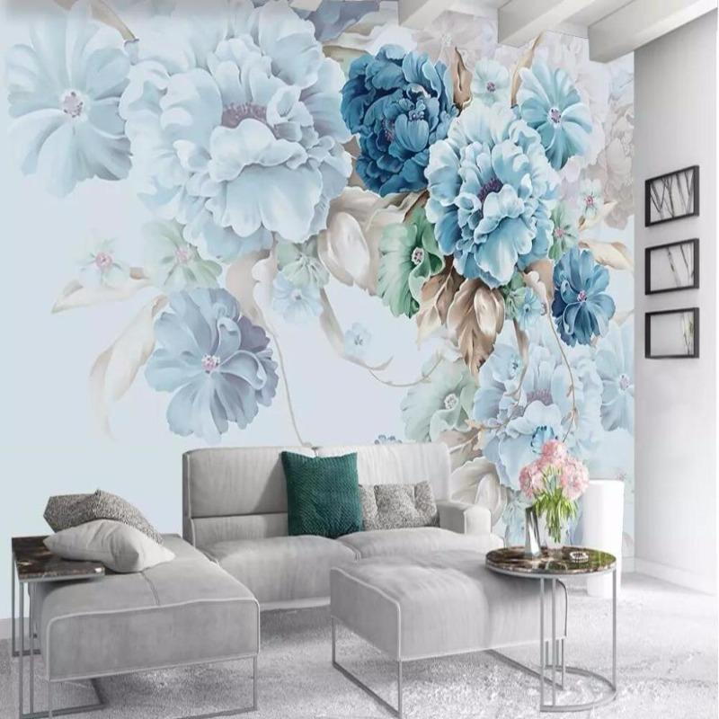 Pastel Blue Flower Wallpaper | Murals Wallpaper