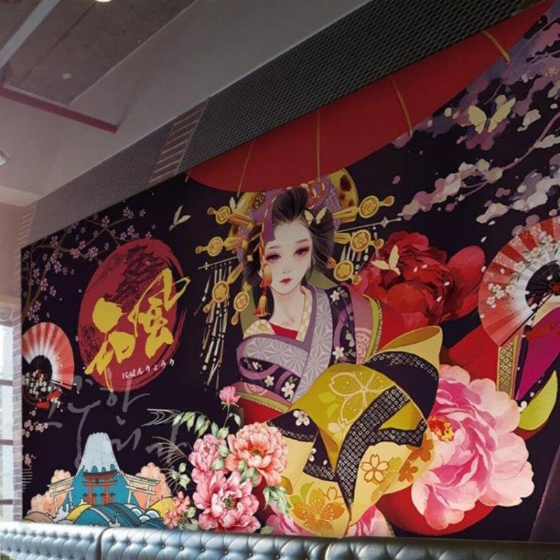 Japanische Tapete Geisha Inspiration | Wandbilder Tapete