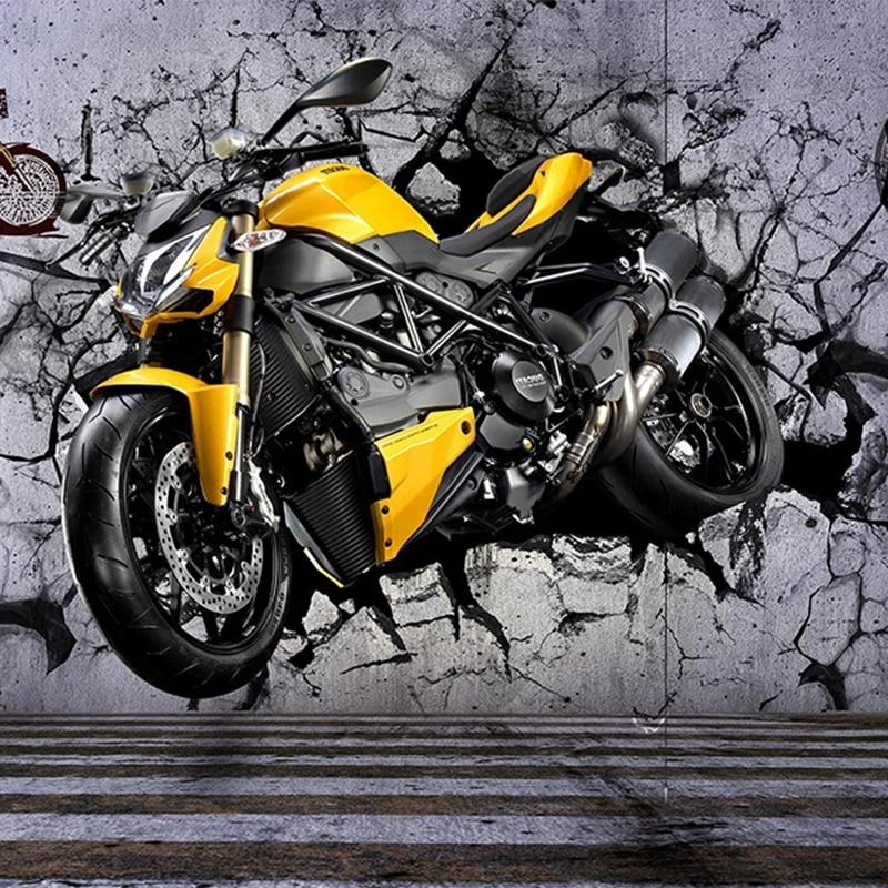 Electric Yellow Motorbikercycle Wallpaper | Murals Wallpaper