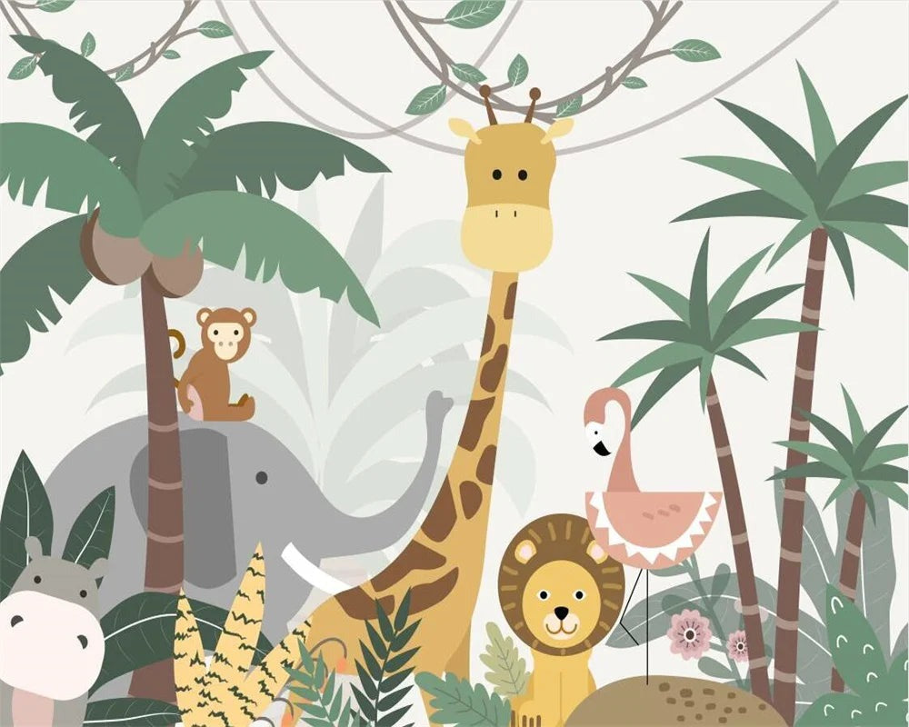 Mural Jungle Animal Wallpaper