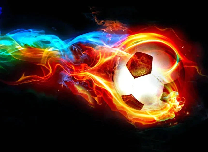 Flaming Soccer Wallpaper | Murals Wallpaper