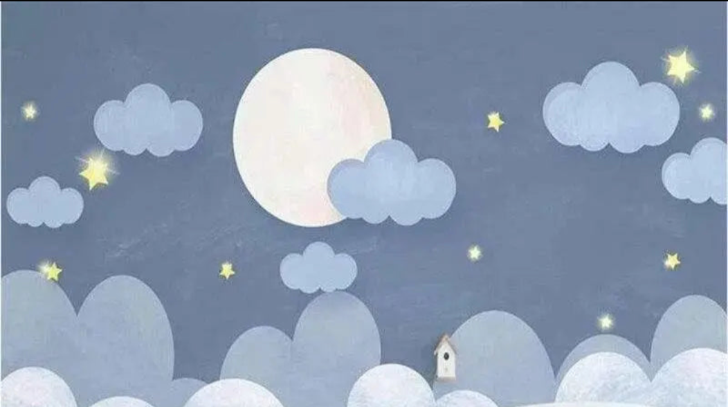 Wandbild-Tapete mit blauer Wolke