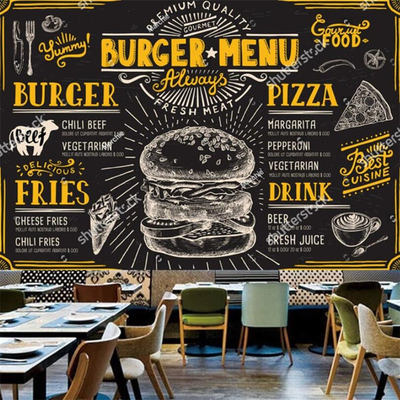 Burger-Tapete | Wandbild-Tapete