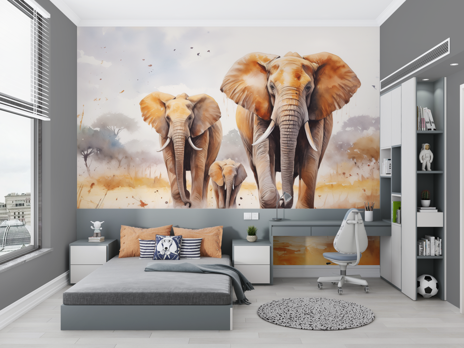 Elephant Wallpaper for Kids | Murals Wallpaper