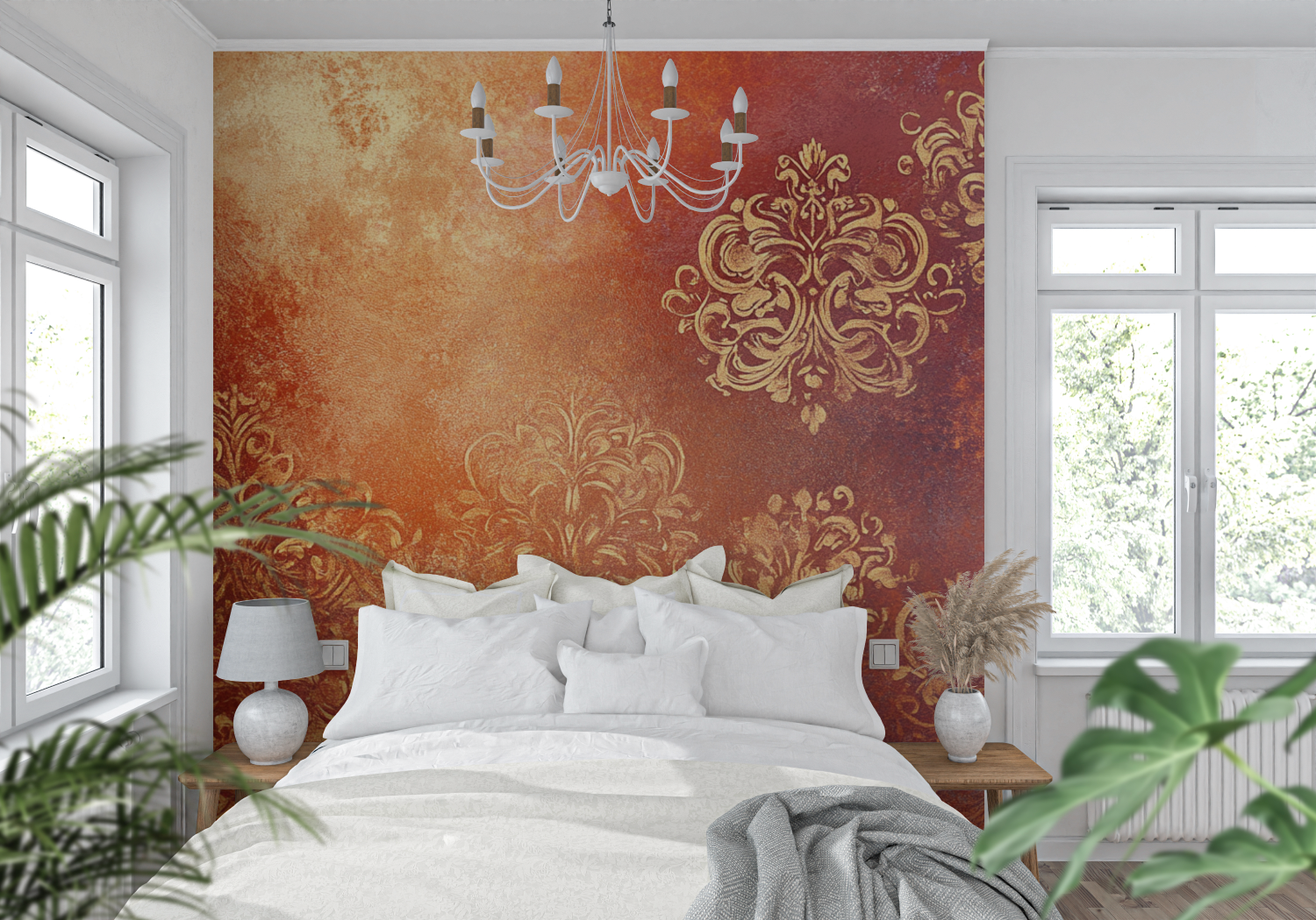 Terracotta and Gold Wallpaper | Murals Wallpaper